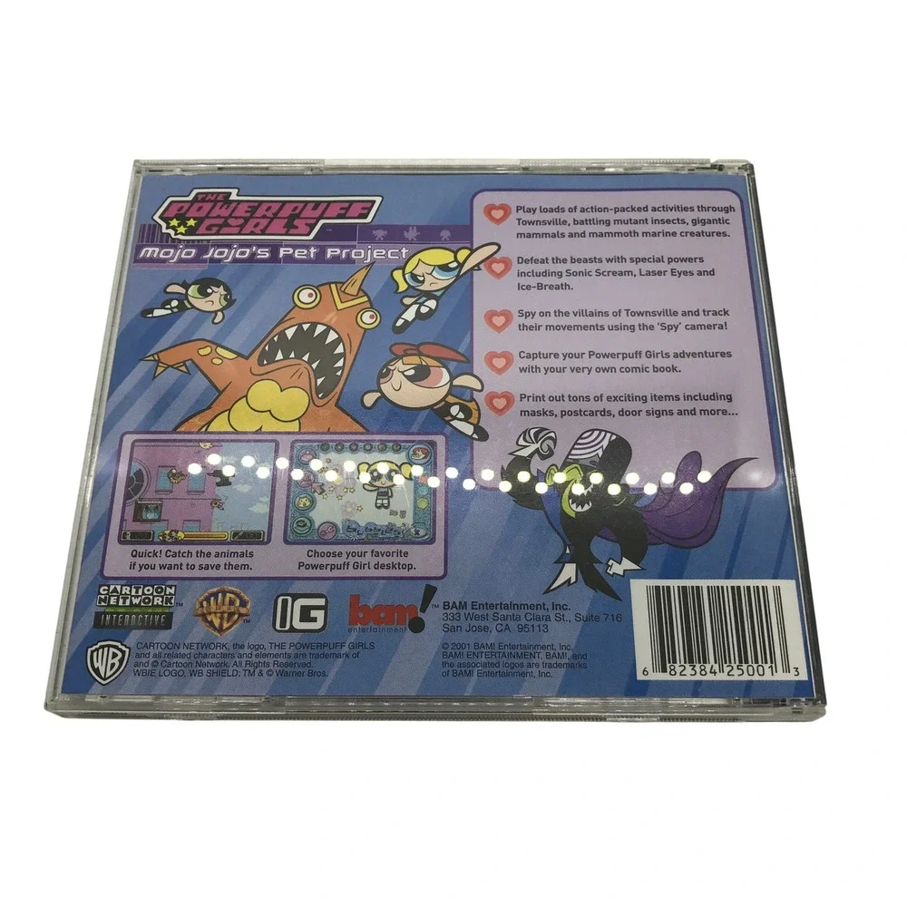 The Powerpuff Girls Mojo Jojo's Pet Project PC CD-ROM 2001 Cartoon Network BAM